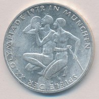 NSZK 1972F 10M Ag 'Müncheni Olimpia - Térdelő Atléták' T:1-,2 
FRG 1972F 10 Mark Ag 'Münich Olympics - Athletes Kneeling - Unclassified