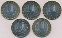 Oroszország 2005-2007. 10R (5xklf) T:1-,2 
Russia 2005-2007. 10 Rubles (5xdiff) C:AU,XF - Non Classés