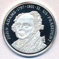 Németország 1993. 'John Adams - Az Amerika Egyesült Államok Elnökei' Jelzett Ag Emlékérem, Tanúsítvánnyal (15g/0.999/35m - Unclassified