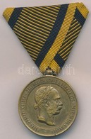 1873. 'Hadiérem' Br Katonai érdemérem Mellszalaggal T:2 Hungary 1873. 'Military Medal' Br Medal With Ribbon C:XF NMK 231 - Non Classés