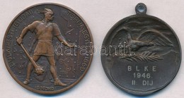 Berán Lajos (1882-1943) ~1930. 'Budapesti (Budai) Torna Egylet 1869 - Botond' Br Emlékérem (40,5mm) + 1946. 'BLKE 1946 I - Sin Clasificación