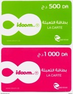 2 CARTES RECHARGE INTERNET RECHARGE CARD Karten Aufladen RECARGA TARJETA Utilisée / Used - Algerije