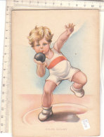 PO8160D# ILLUSTRATORI - BAMBINI - SPORT OLIMPIADI - LANCIO DEL PESO  No VG - Halterofilia