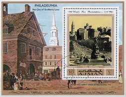 Ajman 1971 Bf. Philadelphia Fiera World Exhibition Sheet Perf. CTO - 1876 – Philadelphia (Verenigde Staten)