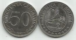 Bolivia 50 Centavos 1967. KM#190 High Grade - Bolivie