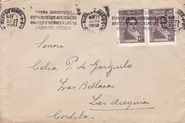 RARE ENVELOPE RAROS SOBRES STAMP A PAIR BANDELETA PARLANTE 1951 BUENOS AIRES TO CORDOBA, ARGENTINE- BLEUP - Lettres & Documents