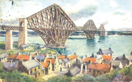 TUCKS OILETTE 772 - THE FORTH BRIDGE FROM NORTH QUEENSFERRY - By D SMALL - Fife