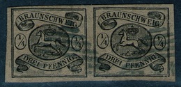 44 Velpke Auf Paar 1/4 Gute Groschen Braun - Braunschweig Nr. 4 Mit Abart - Kabinett - Tiefst Geprüft BPP - Braunschweig