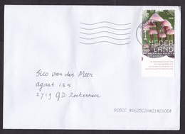 Netherlands: Cover, 2018, 1 Stamp + Tab, Mushroom, Fungus (traces Of Use) - Lettres & Documents
