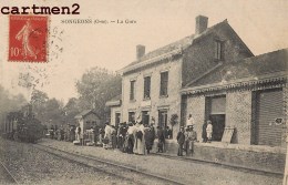 SONGEONS LA GARE TRAIN LOCOMOTIVE BAHNHOF ZUG STATION 60 OISE - Songeons