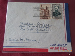 Lettre De 1956 De Brazzaville A Destination De La Ferte-Gaucher - Covers & Documents