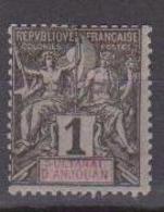 ANJOUAN       N°  YVERT  :  1  NEUF AVEC  CHARNIERES      (  CH   57   ) - Unused Stamps