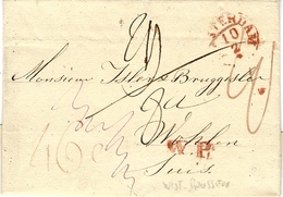 1843 - Letter From AMSTERDAM  To Switzerland  - W P ( West-Preussen )   Several Taxes - ...-1852 Precursori