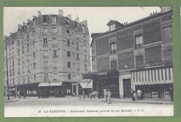 CPA - HAUTS DE SEINE - LA GARENNE - BD NATIONAL PRES RUE ROUSSEL - Animation, Boucherie Et Autres Commerces - P.F./37 - La Garenne Colombes