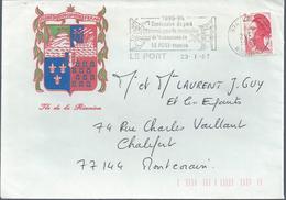 REUNION : Enveloppe Oblitérée Le 23/9/1965 à St Denis - Lettres & Documents