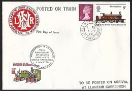 1978 - GREAT BRITAIN - FDC Welshpool & Llanfair Light Railway + SG X844+985+Railway Letter + LLANFAIR CAEREINION - Spoorwegen & Postpaketten