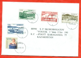 Norway 1977. Ships. The Envelope Is Really Past Mail. - Brieven En Documenten