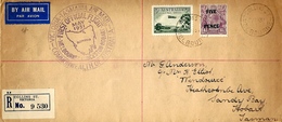 2 May 31 - Reg. Cover " First Official Flight  VICTORIA_ TASMANIA AIR MAIL " Nice Franking - Lettres & Documents