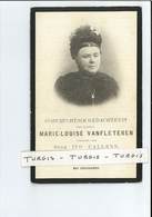 MARIE L VANFLETEREN WED IVO CALLENS ° KORTRIJK 1840 + KUURNE 1909 - Images Religieuses