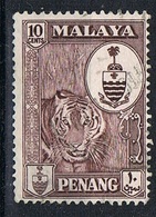 1961 - MALAYA / PENANG - TIGRE / TIGER - USATO / USED. - Penang