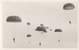 SAUTS EN PARACHUTE REALISES DANS LA REGION DE CAYLUS ( 82 ) - BELLE CARTE PHOTO - 2 SCANNS - - Paracaidismo