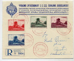 YUGOSLAVIA 1939 Assassination Anniversary Set On FDC.  Michel 389-92 - FDC