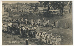 Monrovia Governement Square With Soldiers P. Used 1913 To Chateau De Montlivaut Loir Et Cher France - Liberia