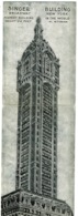 Ref 1229 - Triple Postcard - Singer Building New York USA - Then World's Highest Building - Other Monuments & Buildings