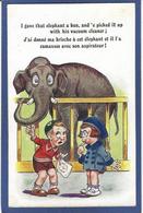 CPA éléphant Enfants écrite - Elephants