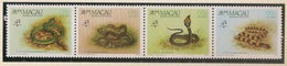Macau Portugal China Chine 1989 - Serpentes Da Região - Stamp Exhibition "Philexfrance '89 - Snakes Of Macau - MNH/Neuf - Unused Stamps