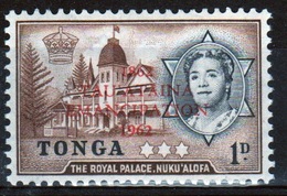 Tonga 1962 Centenary Of Emancipation With 1d Black And Brown Of 1953 Overprinted - Tonga (...-1970)