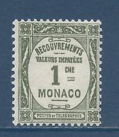 Monaco Taxe - YT N° 13 - Neuf Sans Charnière - 1924 Et 1925 - Postage Due