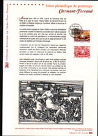 Delcampe - 2014, DOCUMENT OFFICIEL DE LA POSTE: Salon Philatelique De Printemps, Clermont-Ferrand - Documents De La Poste