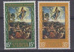 St. Lucia 1969 Easter 2v ** Mnh (40922) - Ste Lucie (...-1978)