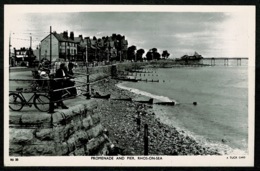 Ref 1230 - Raphael Tuck Real Photo Postcard - Promenade & Pier Rhos-on-Sea - Denbighshire Wales - Denbighshire