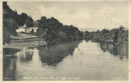 MERIONETH - CORWEN - RIVER DEE FROM THE BRIDGE Gwy178 - Merionethshire