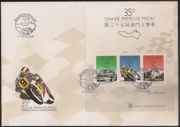 Macau Macao Chine FDC Block 1988 - 35º Grande Prémio Macau - The 35th Macao Grand Prix - MNH/Neuf - FDC
