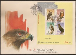 Macau Macao Chine FDC Block 1993 - Aves Da Rapina - Birds Of Prey - MNH/Neuf - FDC