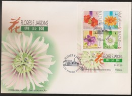 Macau Macao Chine FDC Block 1993 - Flores E Jardins - Flowers And Gardens - MNH/Neuf - FDC
