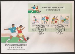 Macau Macao Chine FDC Block 1994 - Campeonato Mundial De Futebol - Football World Cup - U.S.A. - MNH/Neuf - FDC