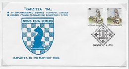 Griekenland Greece 1994; Chess Echecs Schaken Ajedrez; - Lettres & Documents