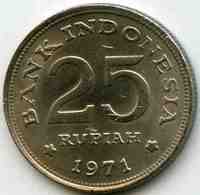 Indonesie Indonesia 25 Rupiah 1971 KM 34 - Indonesia