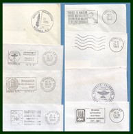 8 Lettres Entières PTT Nouvelle Calédonie Nouméa En Port Payé Avec Obl. Diff. Entre 1985 Et 1993 Flamme BT.. - Collections, Lots & Séries