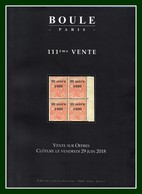 Catalogue 111éme Vente Sur Offres Boule 2018 TB - Catalogues For Auction Houses