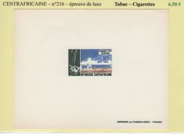 Centrafricaine - Epreuve De Luxe - N°216 - Tabac Cigarettes - República Centroafricana