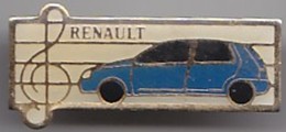 Voiture Bleue Sur Portée Musique - Renault