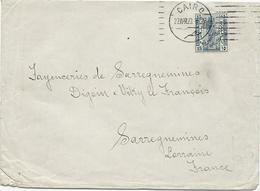 LETTRE 1923 POUR LA FRANCE. - 1915-1921 Britischer Schutzstaat