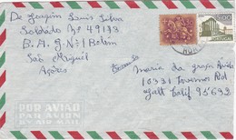 PORTUGAL AIRMAIL COVER - AÇORES - HORTA To U.S.A. - CALIFORNIA - Lettres & Documents