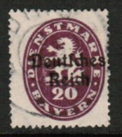 BAVARIA  Scott # O 55 F-VF USED (Stamp Scan # 419) - Oficial