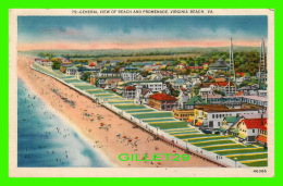 VIRGINIA BEACH, VA - GENERAL VIEW OF BEACH AND PROMENADE - TRAVEL IN 1951 - TAXE CHARGES -  FRANK G. ENNIS PAPER CO - - Virginia Beach